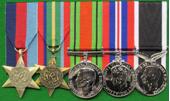 full WWII 5 medals set Pacific Star with Defence Medal