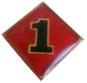 1 RNZIR Red Diamond Lapel pin