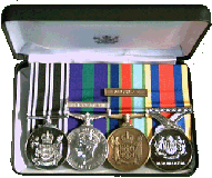 New Zealand Defence Service Medal box medals display case
