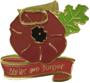 Remembrance Poppy Lapel Badge New Zealand
